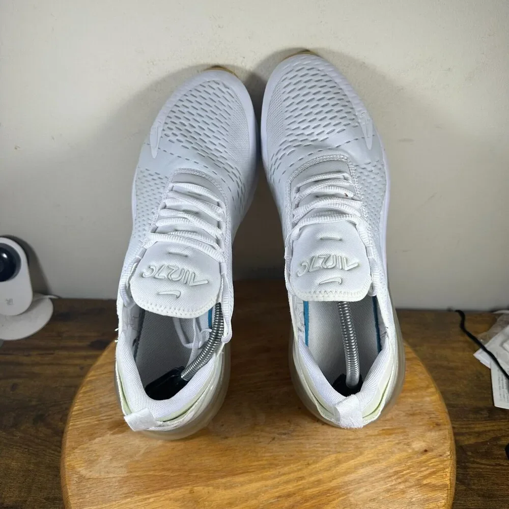 Nike Air Max 270 White Men's Size 14 Gum Light Brown Shoe Sneakers DC1702-100 - Picture 7 of 9